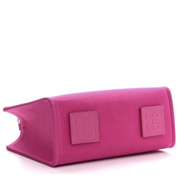 Givenchy Canvas Mini G-Tote Shopping Tote in Neon Pink - Picture 3 of 8